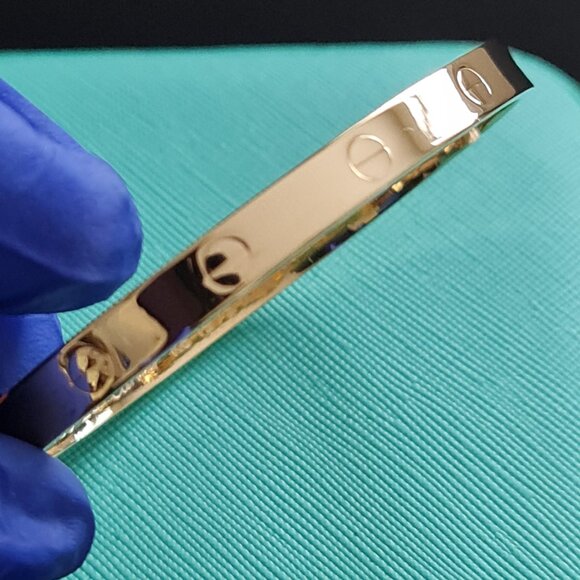 18k Gold bracelet - Bangle screw type design - Picture 1 of 15